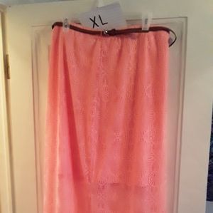 Xl peach skirt long